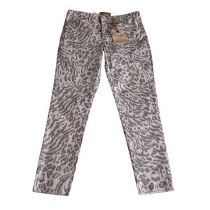 Democracy Ab Solution Leopard Print Jeans Womens 10